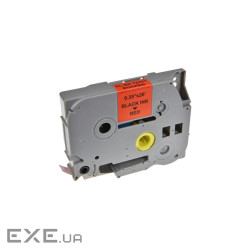 Стрічка для принтера етикеток UKRMARK RL-B-T421P-BK/RE, аналог TZE421. 9 мм х 8 м (CBTZ421)