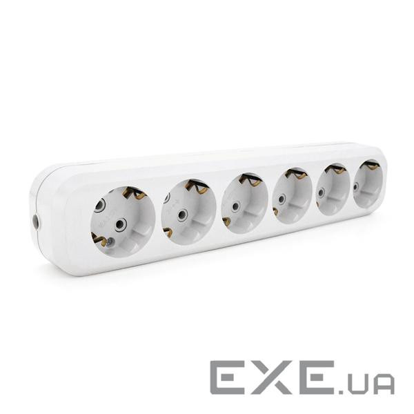 Колодка для подовжувача 6 гнізд із заземленням 16A 250V, Q48 (FM-KFU / 6) 16A 250V, Q48 (FM-KFU / 6)