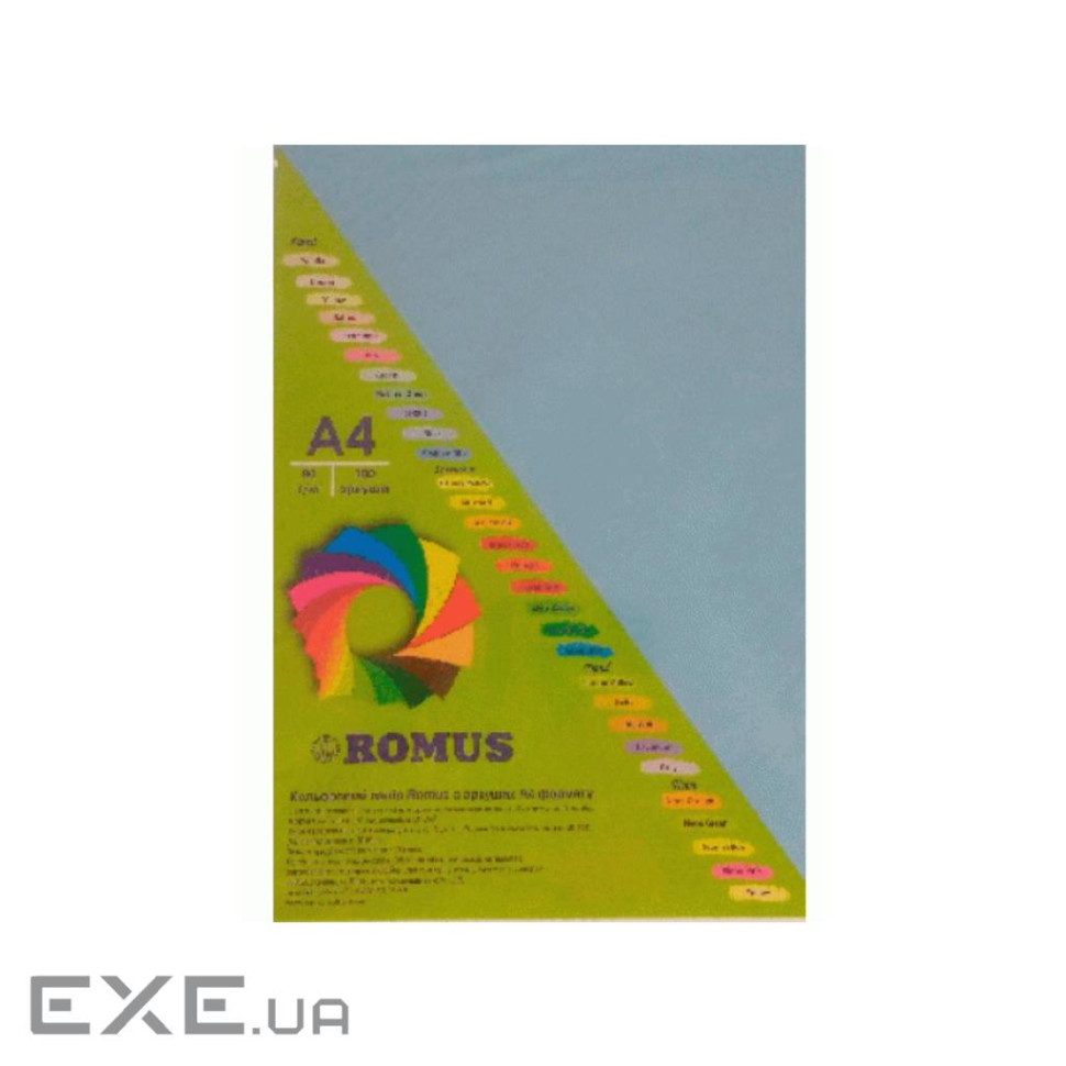 Папір Romus A4 80 г/м2 100sh Blue ice (R50652)