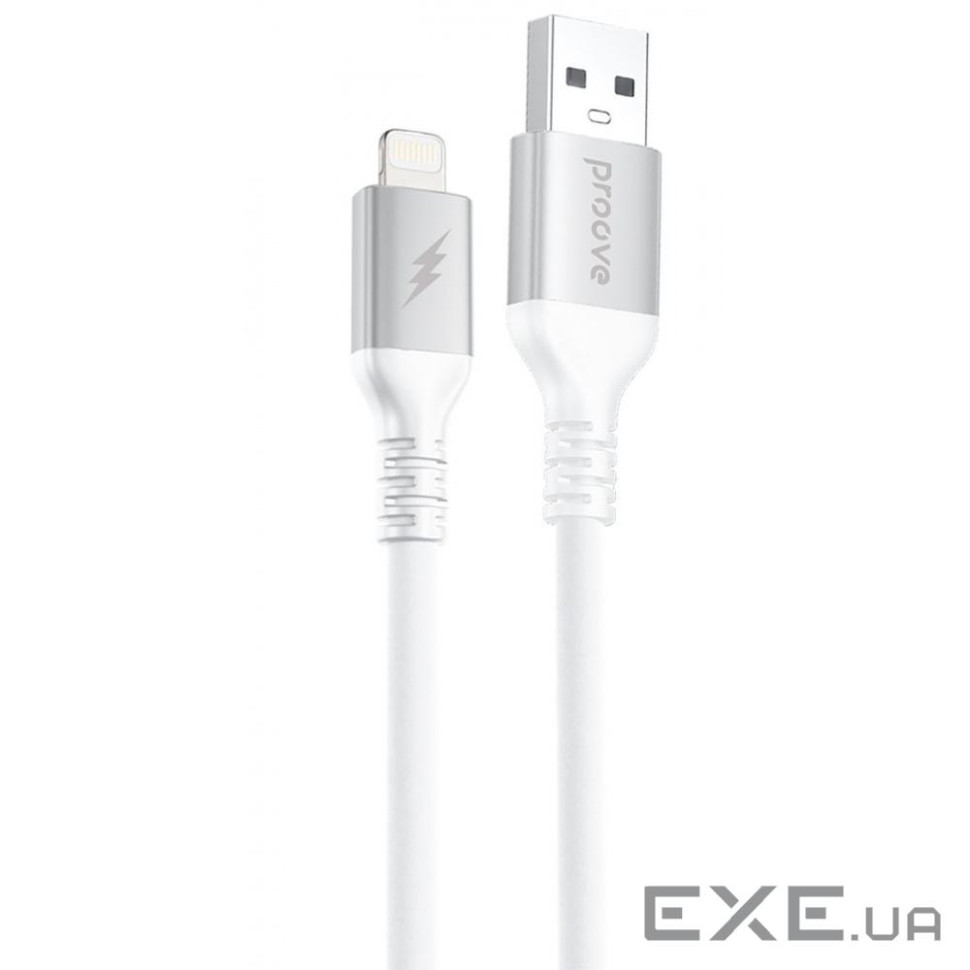 Кабель Proove ReGen Silicone USB to Lightning 2.4A (1m) white (CCRS15001102)