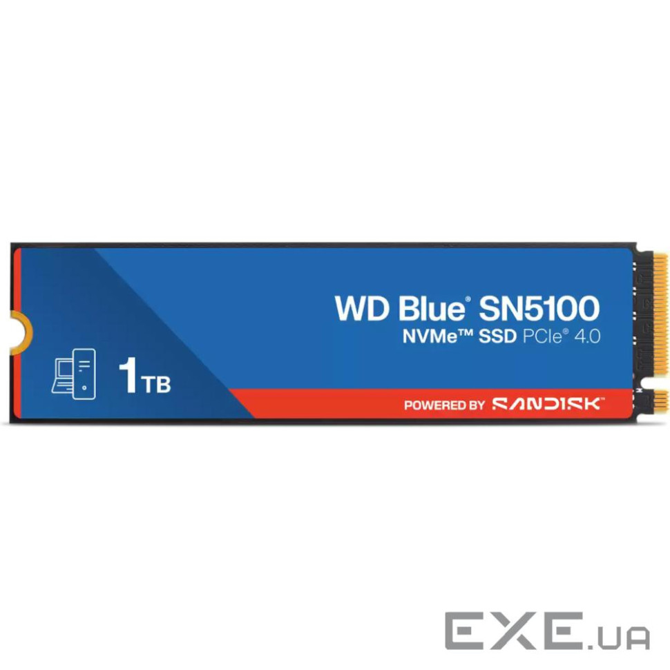 SSD накопичувач Western Digital Blue SN5100 2280 PCIe 4.0 x4 NVMe 1TB (WDS100T5B0E-00CPE0)