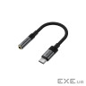 Перехідник USB-C to 3.5mm F 0.15m DAC audio black Acefast (6974316285281)