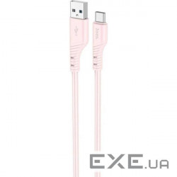 Кабель HOCO X97 Crystal Color USB-A to Type-C 1м Light Pink (6931474799906)