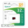 Карта пам'яті MicroSDHC 32GB UHS-I Class 10 Apacer (AP32GMCSH10UB-RA)