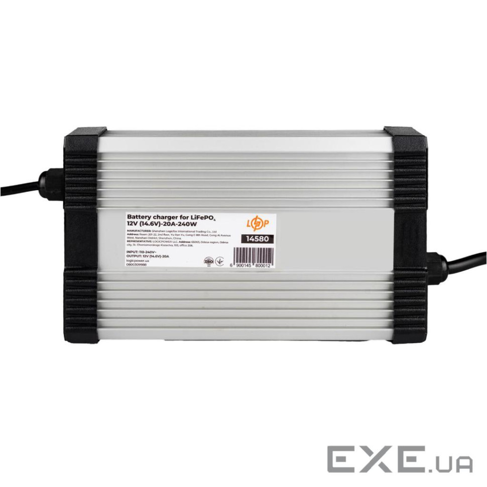 Зарядний пристрій для акумуляторів LiFePO4 12V (14.6V)-20A-240W (14580)