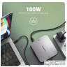 Хаб концентратор AXAGON HMC-UFO USB-C 10Гбіт/с UFO 9in1 hub, Сірий