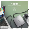 Хаб концентратор AXAGON HMC-UFO USB-C 10Гбіт/с UFO 9in1 hub, Сірий