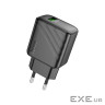 Зарядний пристрій HOCO CS21A USB 18W QC3.0 black (6942007609883)