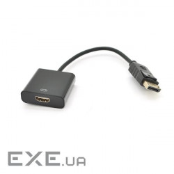 Конвертер Display Port (тато) на HDMI(мама) 30cm, Black, 4K/2K, Пакет (8628)