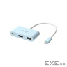 Багатопортовий мультиадаптер J5create JCA379EC-N, USB Type-C 3-в-1 блакитний