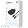 СЗУ Proove Silicone Power 2 30W (Type-C + USB) + Cable Type-C to Type-C (1m) black (WCSP23011001)
