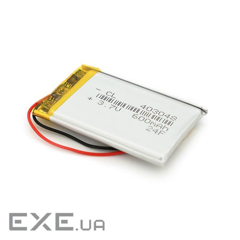 Літій-полімерний акумулятор 4*30*48mm (Li-ion 3.7В 600мА&middot,год) (403048) ) (403048)