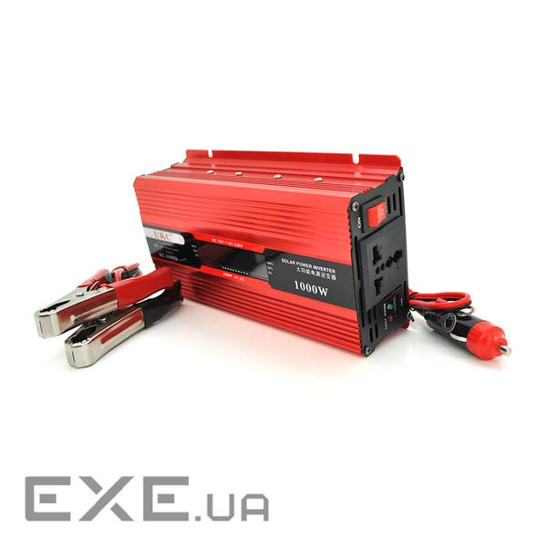 Інвертор напруги UKC+LCD, 1000ВА(600Вт), 12 / 220V, approximated, 1 універсальн (YT-1000W-CI12V+LCD) (YT-1000W-CI12V+LCD