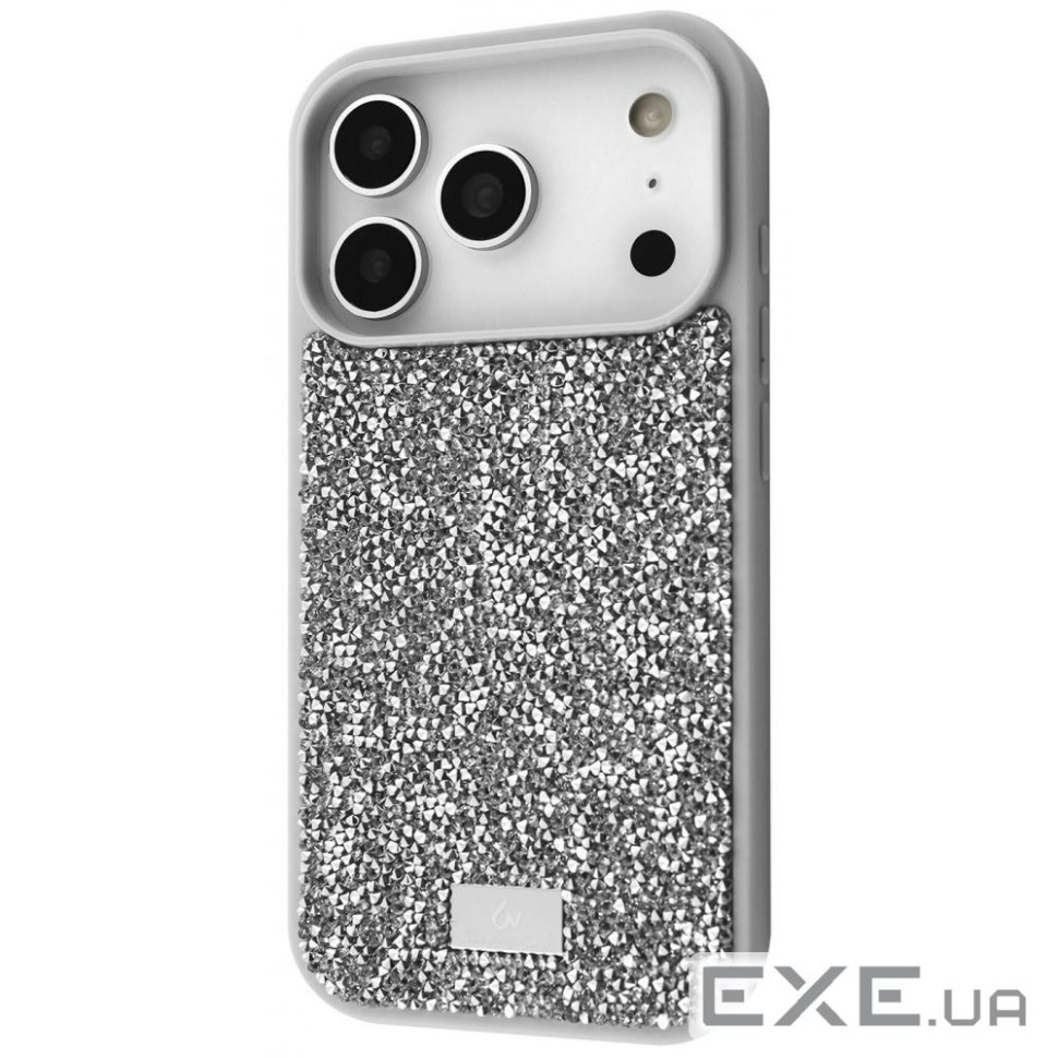 Чехол Bling World Rock Diamond (TPU) iPhone 17 Pro Max silver (65324 silver)