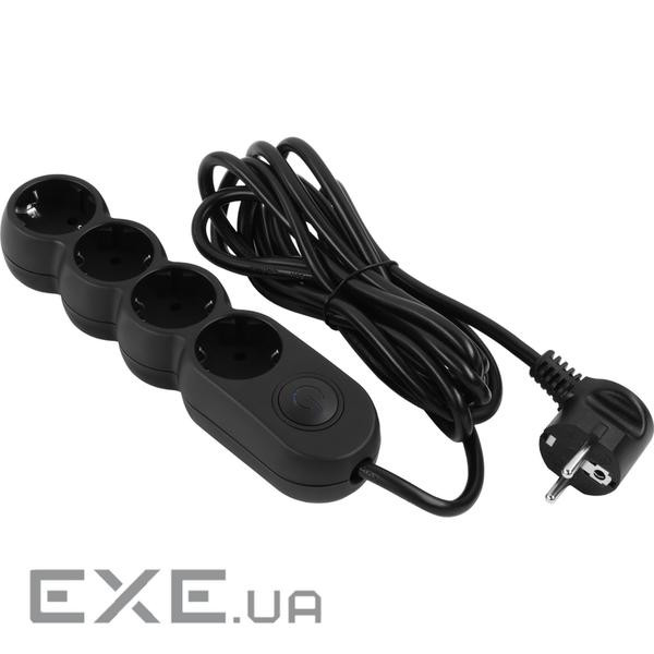 Фільтр живлення 2E (2E-U04VESM3BK) 4 розетки, 3 м , Black
