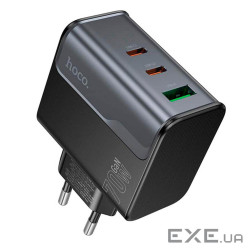 СЗУ 110-240V HOCO CS75A 2USB-C+1xUSB, PD70W+QC 3.0, White, Blister