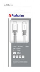 Дата кабель USB-C to USB-C 0.3m USB 3.1 Verbatim (48867)