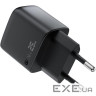 Зарядний пристрій 2xUSB 25W (USB-C+USB-A) with digital display Gan A114 Black Acefas (6974316284437)