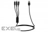 Дата кабель USB 2.0 AM to Lightning + Micro 5P + Type-C 1.2m black 2E (2E-CCMTLAB-BL)