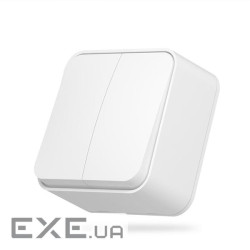 Вимикач Videx BINERA IP20 зовнішній 2кл білий (VF-BNS12-W)