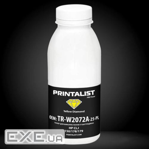 Тонер HP CLJ 150/178/179, 25г Yellow Printalist (TR-W2072A-25-PL)