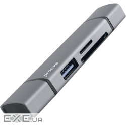 Картридер Proove Arc Link 3 in 1 (USB3.0 + SD Card + Micro SD Card) silver (HBAL00210014)