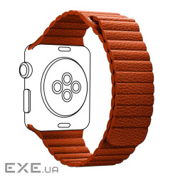 Ремінець Armorstandart Leather Loop для Apple Watch 38/40/41mm Orange (ARM57838)