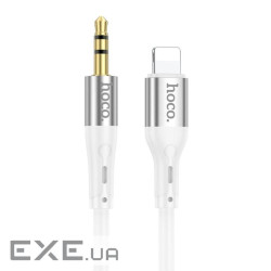 Аудiокабель HOCO UPA22 iP silicone digital audio conversion cable White (6931474769480)