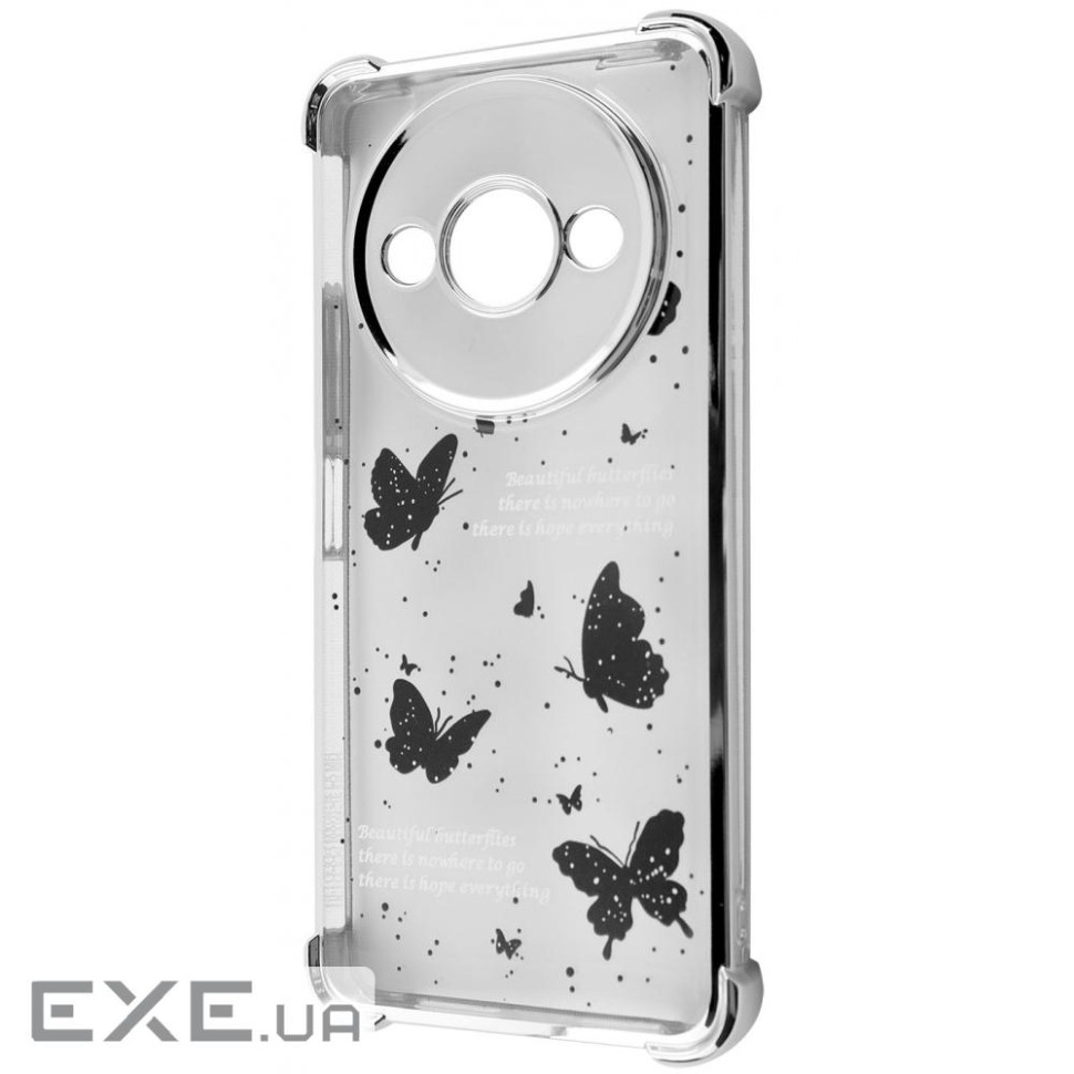 Чехол WAVE Winkie Xiaomi Redmi A3 silver/butterfly (64444 silver/butterfly)