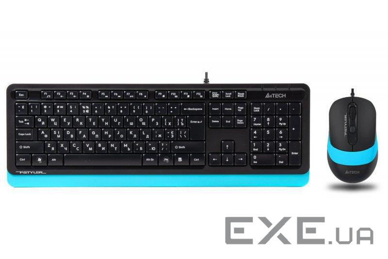 Комплект клавіатура + миша A4TECH Fstyler F1010 Blue (F1010 (Blue))