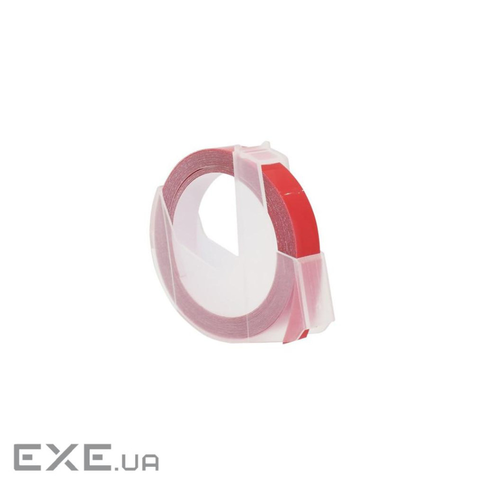 Стрічка для принтера етикеток UKRMARK D-520102-RE, 9 мм х 3 м, червона, аналог DYMO 520102 (900858)