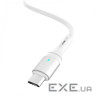 Кабель SkyDolphin S06V LED Smart Power USB - microUSB 1м , White (USB-000558)