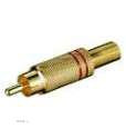 Штекер FreeEnd-RCA/M Metal Gold D=5.4mm Red,червоний (75.01.1280-100)