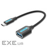 Кабель Vention USB 3.1 Type-C - OTG USB3.0 AF, 0.15 m, Black (CCVBB)