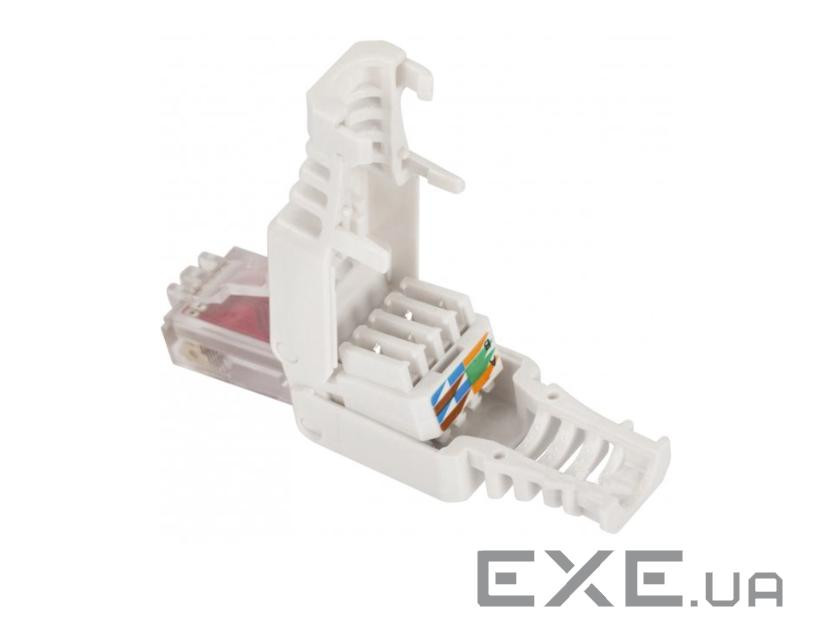 Конектор RJ-45 швидкого монтажу 8P8C UTP Cat-5 (розбірний, безінструментальний) білий, цін (TY42355)