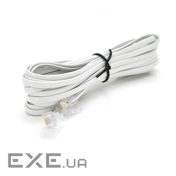 Патч-корд телефонний 5м RJ11 (6P4C) Voltronic (PC-5,0W)