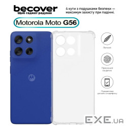 Чохол до мобільного телефона BeCover Anti-Shock Motorola Moto G56 Clear (713802)