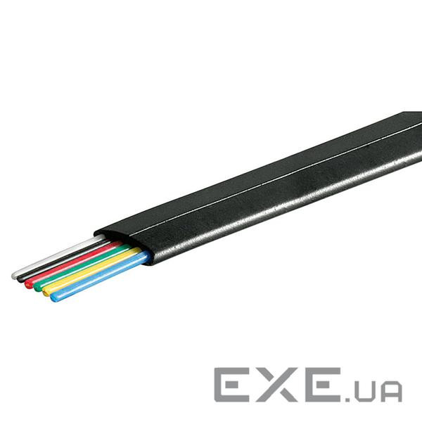 Кабель телефонний у бухті FreeEnd (Telephone), 100m 6жил AWG30 Flat, чорний (75.09.3306-4)