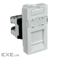 Адаптер модульний з комп"ютерним роз"ємом RJ-45, 45х22,5х36 мм, PC-ABS, білий, (QD 45X22.5-RJ-45_HB)