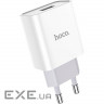 Зарядний пристрій HOCO C81A White (6931474727930)