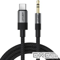 Перехідник USB-C --> 3.5 mm (F) 15cm audio converter J11 Acefast black (6974316285274)