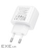 Зарядний пристрій HOCO CS55A 1xUSB-C PD30W + 1xUSB QC3.0 white (6942007631549)