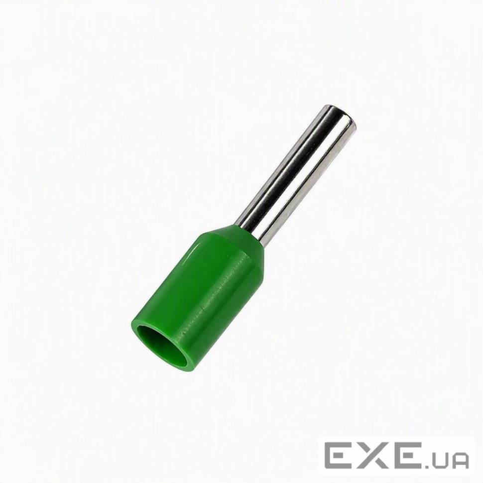 Наконечник ізольований втулковий E 1.0мм2 8мм зелений (100шт) (E1008Gn)