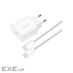 Зарядний пристрій Essager USB-C PD20W + cable USB-C to USB-C white (EFJB02-JSTT2-T)