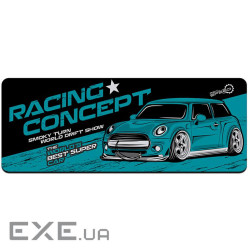 Коврик 300*700 тканинний Racing concept з боковою прошивкою, товщина 2 мм, Dark blue, Паке (LA3030)