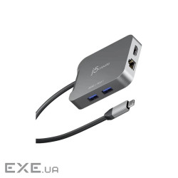 Багатопортовий мультиадаптер J5create JCD3191-N, USB Type-C 5-в-1 білий