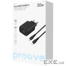 СЗУ Proove Silicone Power 2 30W (Type-C + USB) + Cable Type-C to Type-C (1m) white (WCSP23011002)