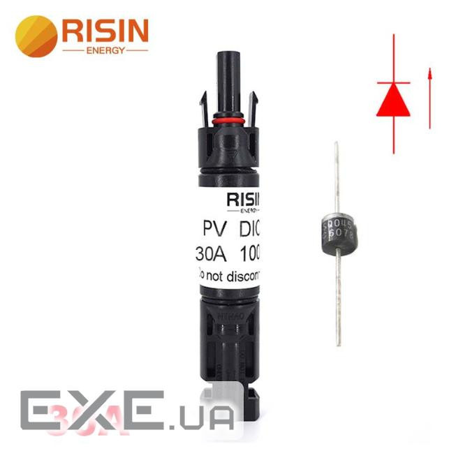 Роз&apos,єм RISIN MC4, з діодом постійного струму, 30А,1000 В (MC4-dd / 1000 / 30) (MC4-dd / 1000 / 30)