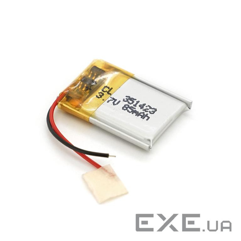 Літій-полімерний акумулятор 3,5*14*23mm (Li-ion 3.7В 85мА&middot,ч) (351423) ) (351423)
