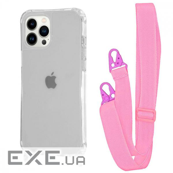 Чохол WAVE Clear Case with Strap iPhone 13 Pro pink (57010 pink)